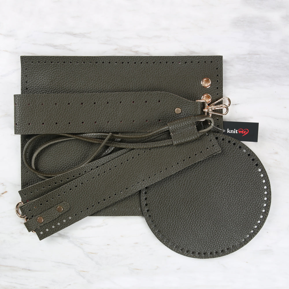 Knitme Kova Çanta Seti Haki BA-0114